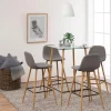 Barkruk Willy Lichtgrijs/naturel Sawana - Giga Living