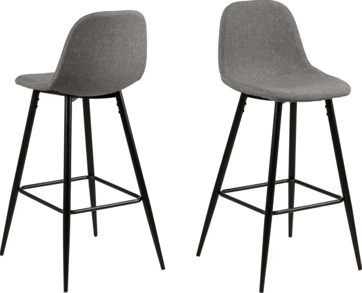 Barkruk Willy Lichtgrijs/zwart Sawana - Giga Living