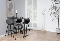Barkruk Willy Lichtgrijs/zwart Sawana - Giga Living