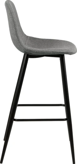 Barkruk Willy Lichtgrijs/zwart Sawana - Giga Living