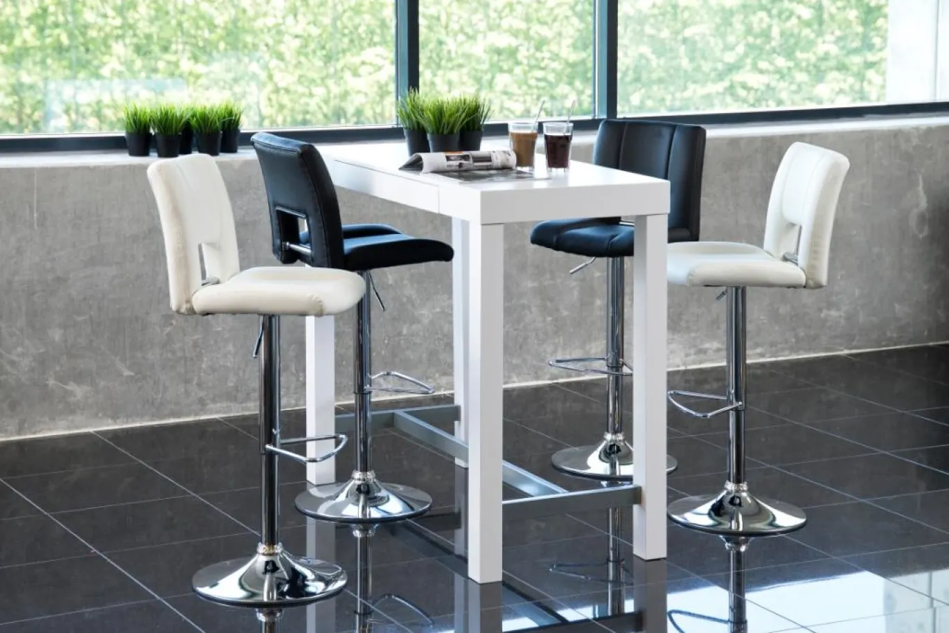 Barkruk Wistad Wit Pu - Giga Living