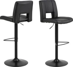 Barkruk Wistad Zwart Pu - Giga Living