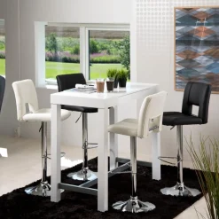 Barkruk Wistad Zwart/Zilver Pu - Giga Living