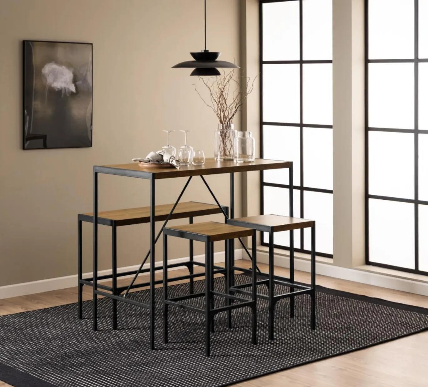 Barset Barka Melamine Rustic Eiken 120cm - Giga Living