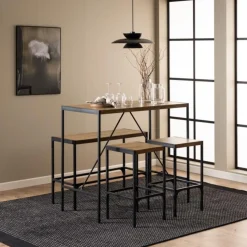 Barset Barka Melamine Rustic Eiken 120cm - Giga Living