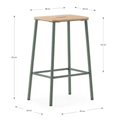 Barstoel Abba Eiken/aguamarine - Giga Meubel