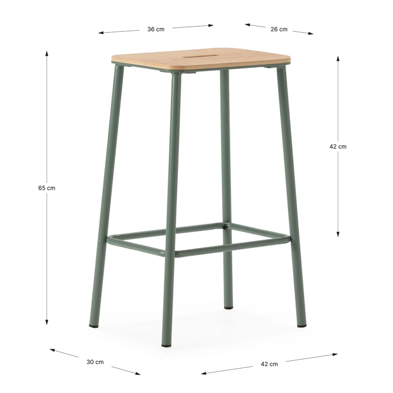 Barstoel Abba Eiken/aguamarine - Giga Meubel