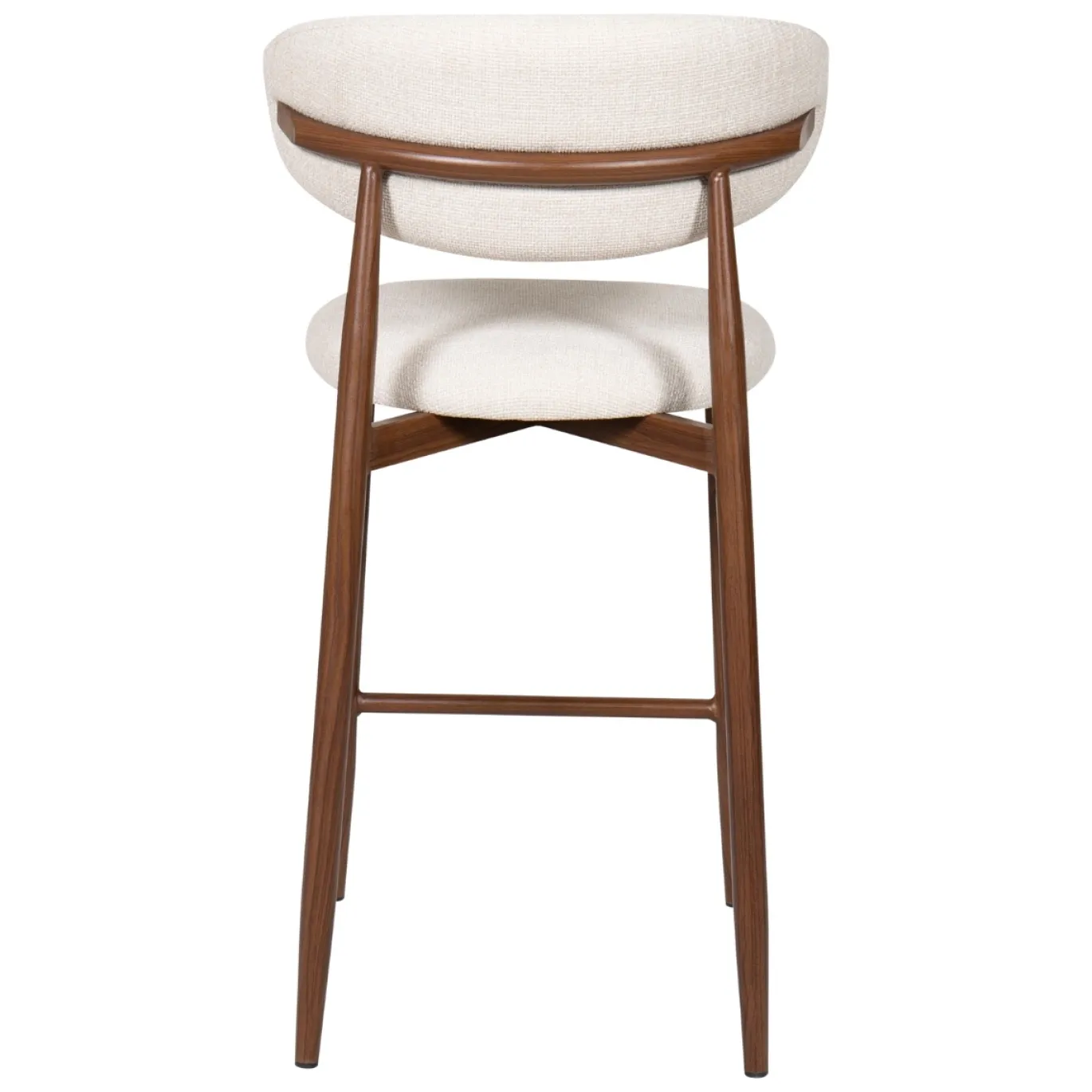 Barstoel Alexia Beige/Walnoot - Giga Meubel