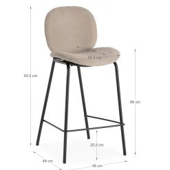 Barstoel Cori Beige - Giga Meubel