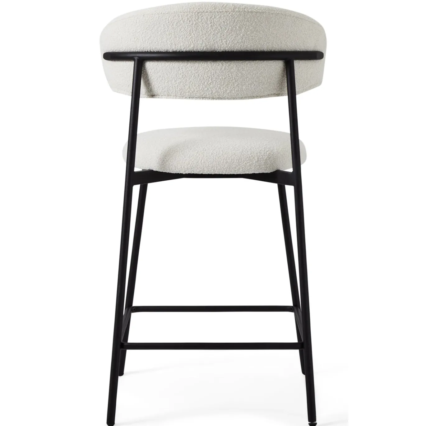 Barstoel Diana Bouclé Wit - Giga Meubel
