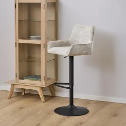 Barstoel Logan Juto Beige Set van 2 - Giga Living