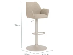 Barstoel Lorin Basel Beige/Beige - Giga Living