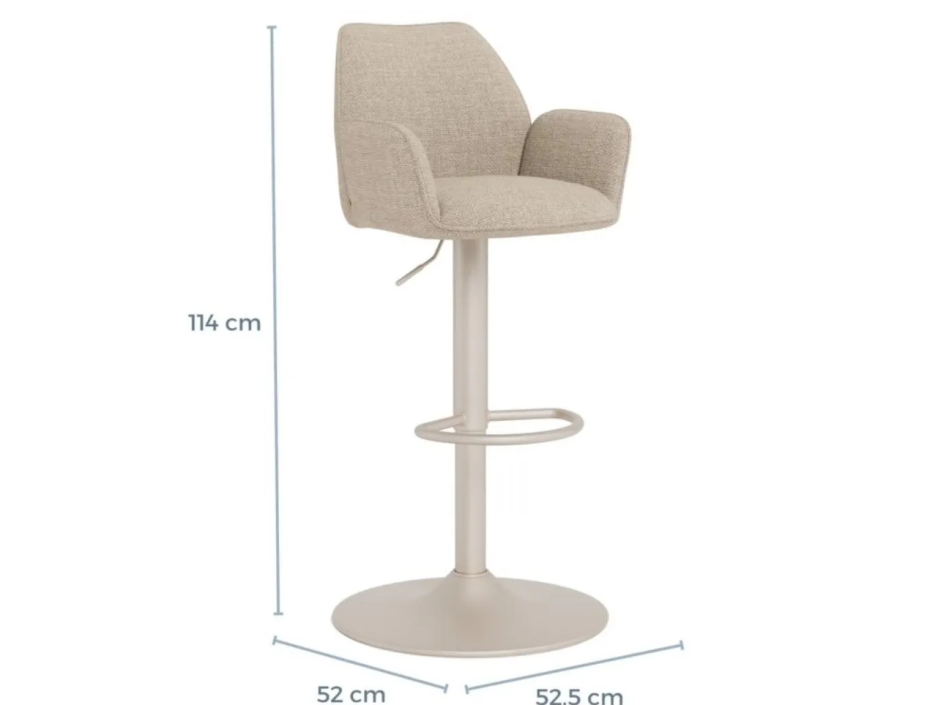 Barstoel Lorin Basel Beige/Beige - Giga Living