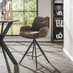 Barstoel Lounge Rich Taupe - Giga Meubel