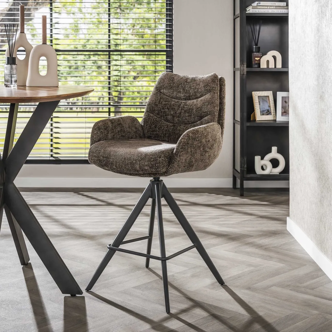 Barstoel Lounge Rich Taupe - Giga Meubel