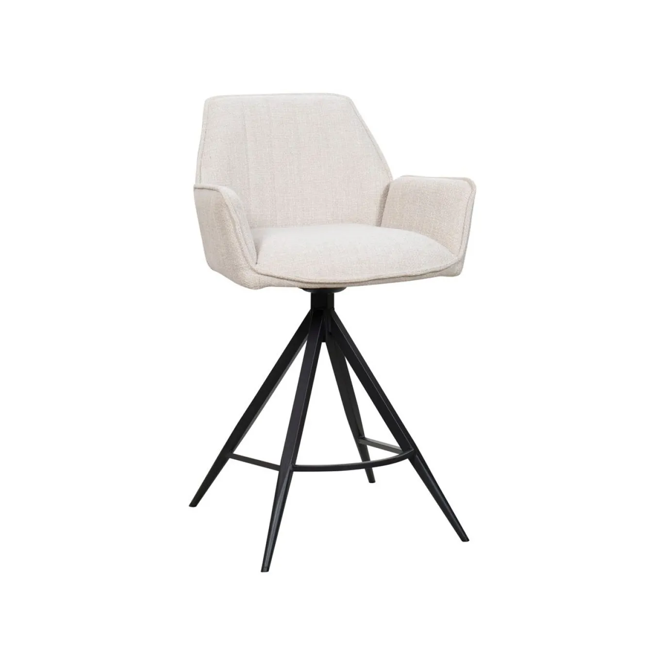 Barstoel Noa Beige/Zwart - Giga Meubel