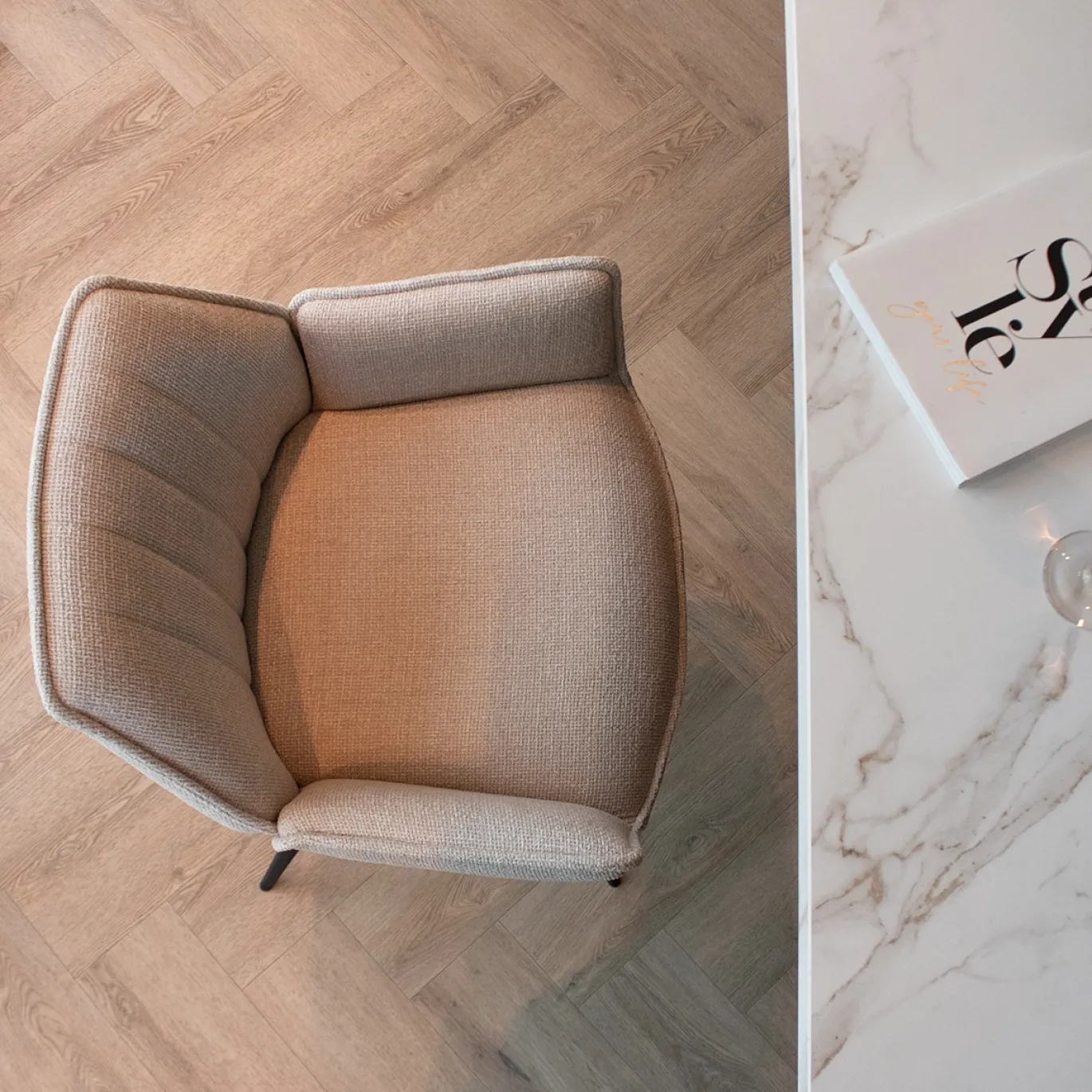 Barstoel Noa Beige/Zwart - Giga Meubel