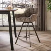 Barstoel Raster Draaibaar Hoven Taupe/Bruin - Giga Meubel
