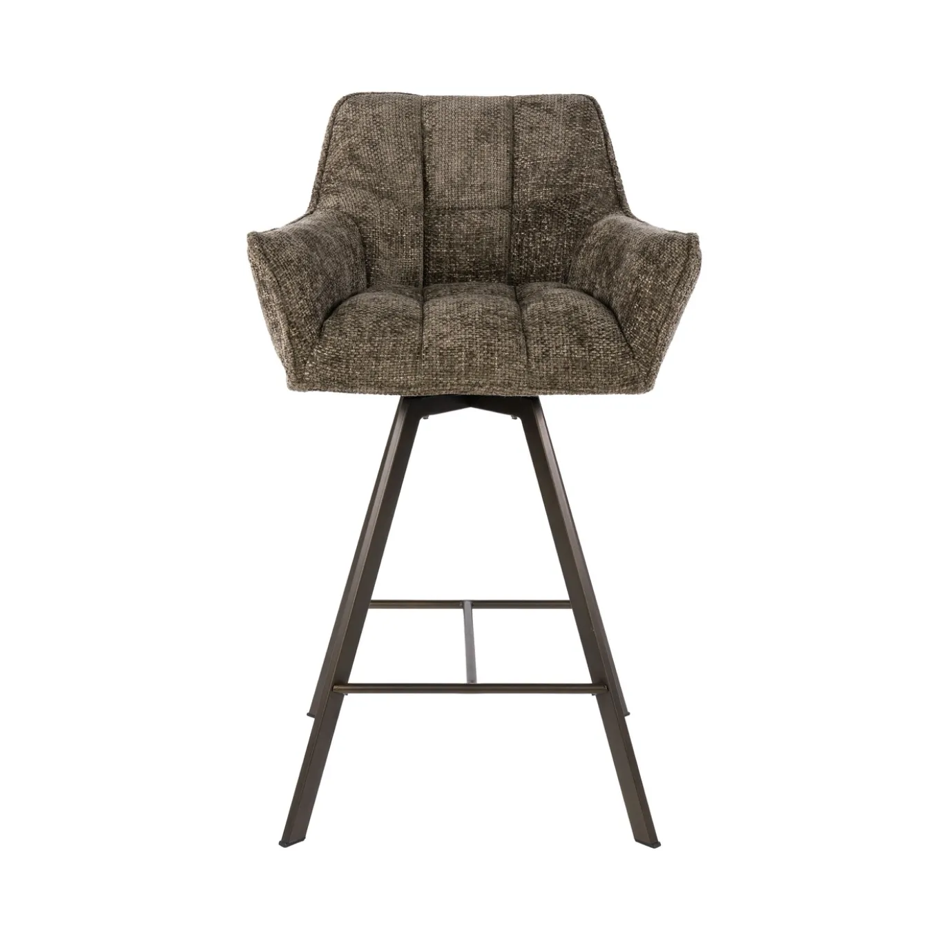 Barstoel Raster Draaibaar Hoven Taupe/Bruin - Giga Meubel