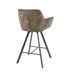 Barstoel Raster Draaibaar Hoven Taupe/Bruin - Giga Meubel