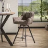 Barstoel Raster Draaibaar Rich Taupe - Giga Meubel