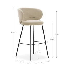 Barstoel Rush Beige - Giga Meubel