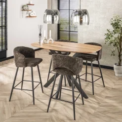 Barstoel Salon Tissee Cargo Bruin - Giga Meubel