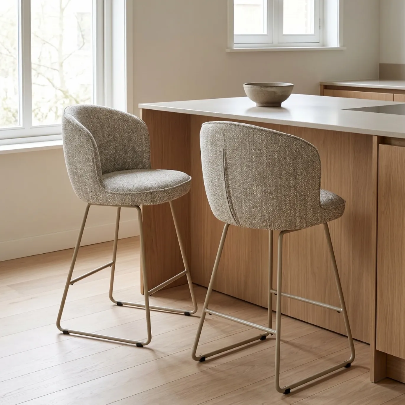 Barstoel Teske Taupe 67cm - Giga Meubel