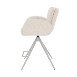Barstoel Tina Beige Draaibaar - Giga Meubel