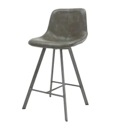 Barstoel zig-zag plat frame Taupe - Giga Meubel
