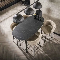 Bartafel Deens Ovaal Keramieklook 140cm - Giga Meubel