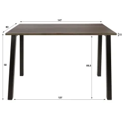 Bartafel Edge Pure Acaciahout Bruin 147cm - Giga Meubel