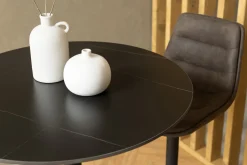 Bartafel Laurens Rond Keramiek Zwart Ø80cm - Giga Living