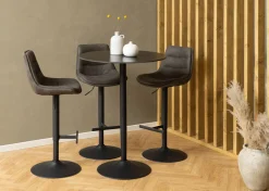 Bartafel Laurens Rond Keramiek Zwart Ø80cm - Giga Living