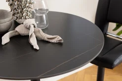Bartafel Laurens Rond Keramiek Zwart Ø80cm - Giga Living