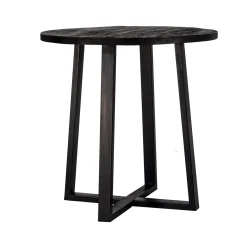 Bartafel Lowie Zwart Rond 110x110cm - Giga Meubel