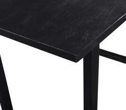 Bartafel Martin Mangohout Zwart 140x70x90cm - Giga Meubel