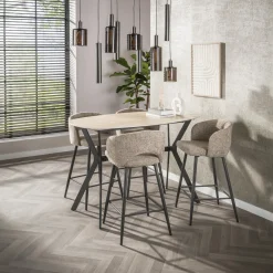 Bartafel Romano Deens Ovaal 140cm Keramiek Travertin - Giga Meubel