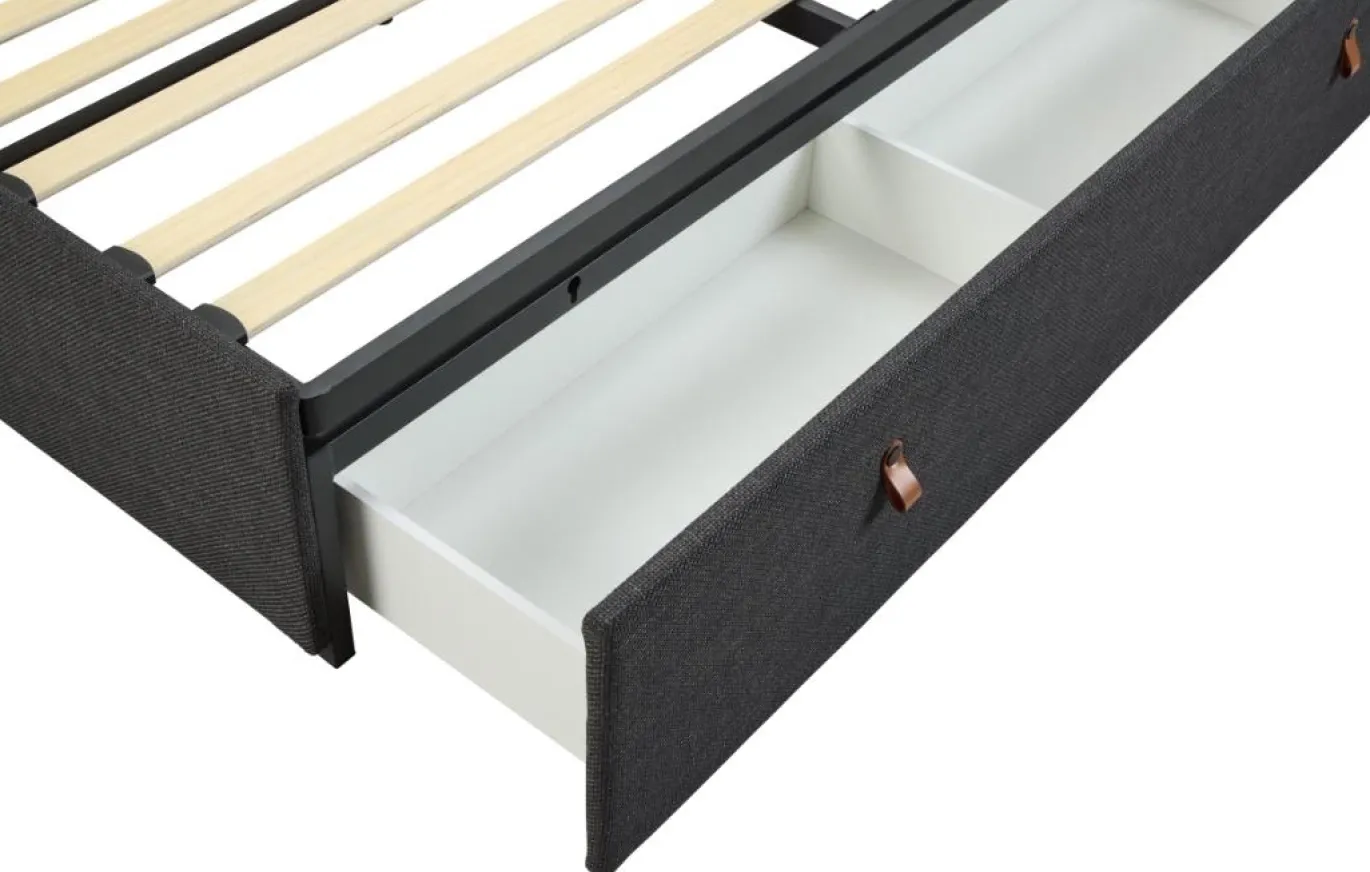 Bed Dawson Basel Donkergrijs - Giga Living
