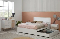 Bed 135/140 Gabi Lade Wit Wax - Giga Meubel