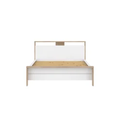 Bed Next Jackson Hickory Wit Hoogglans 140x200cm - Giga Living