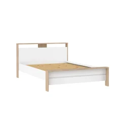 Bed Next Jackson Hickory Wit Hoogglans 140x200cm - Giga Living