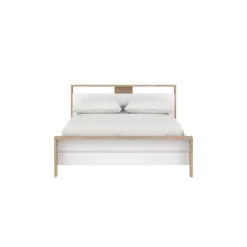 Bed Next Jackson Hickory Wit Hoogglans 140x200cm - Giga Living