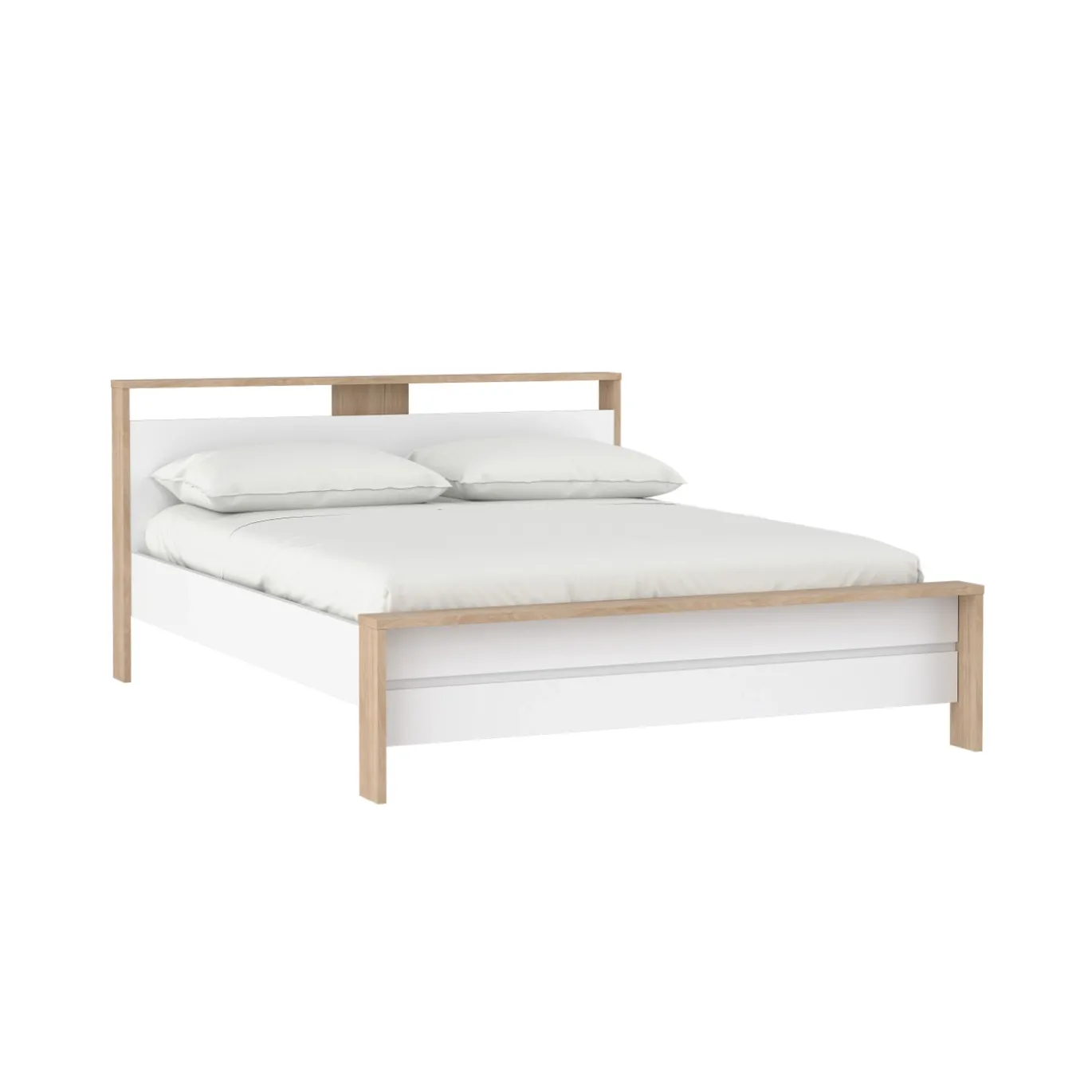 Bed Next Jackson Hickory Wit Hoogglans B 170x225cm - Giga Living