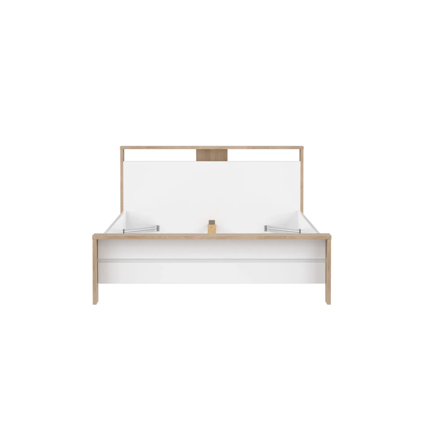 Bed Next Jackson Hickory Wit Hoogglans 150x215cm - Giga Living