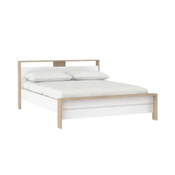 Bed Next Jackson Hickory Wit Hoogglans 160x200cm - Giga Living
