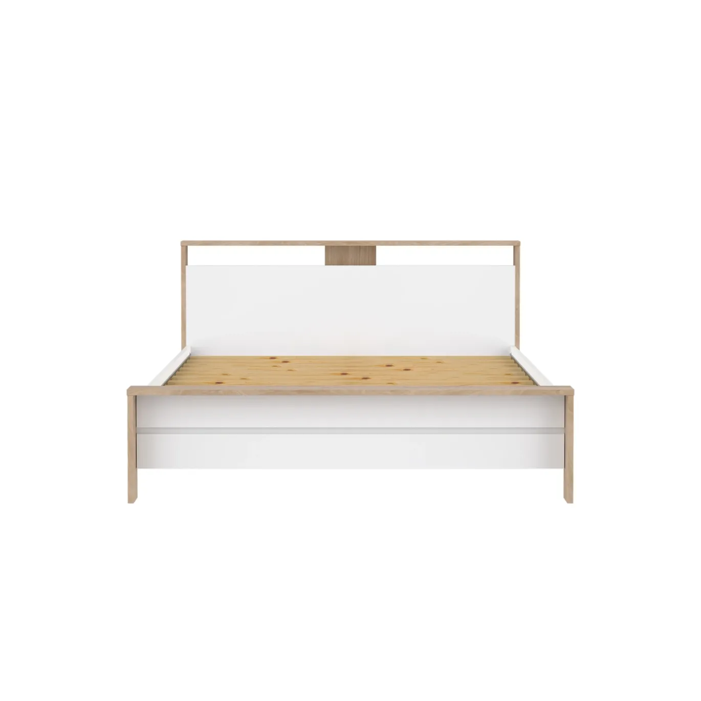 Bed Next Jackson Hickory Wit Hoogglans 160x200cm - Giga Living