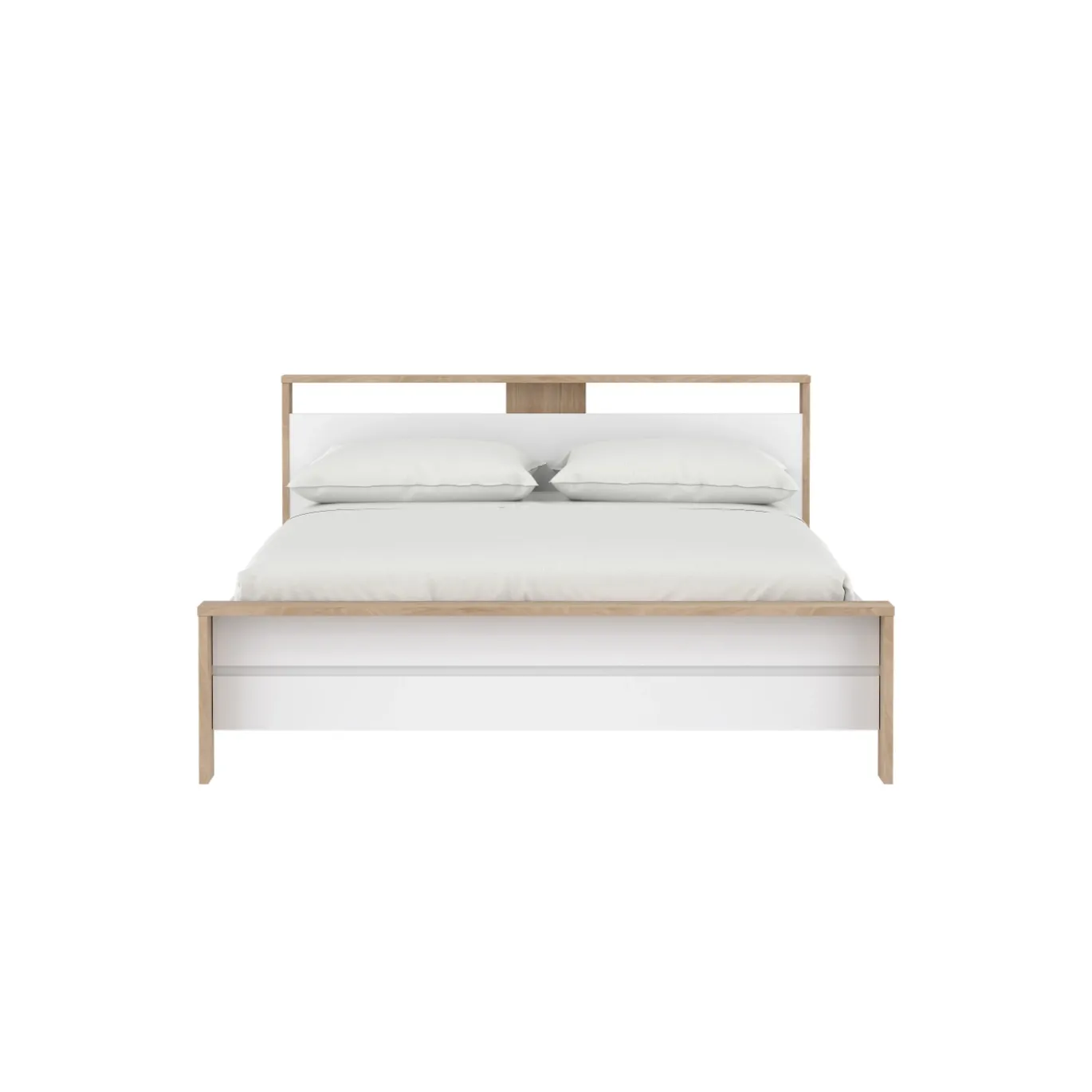 Bed Next Jackson Hickory Wit Hoogglans 160x200cm - Giga Living