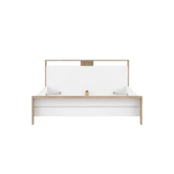 Bed Next Jackson Hickory Wit Hoogglans A 170x225cm - Giga Living