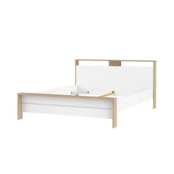 Bed Next Jackson Hickory Wit Hoogglans A 170x225cm - Giga Living
